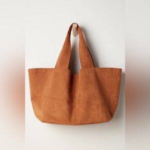 Free People Blair Reversible Vegan Suede Tote - Tan